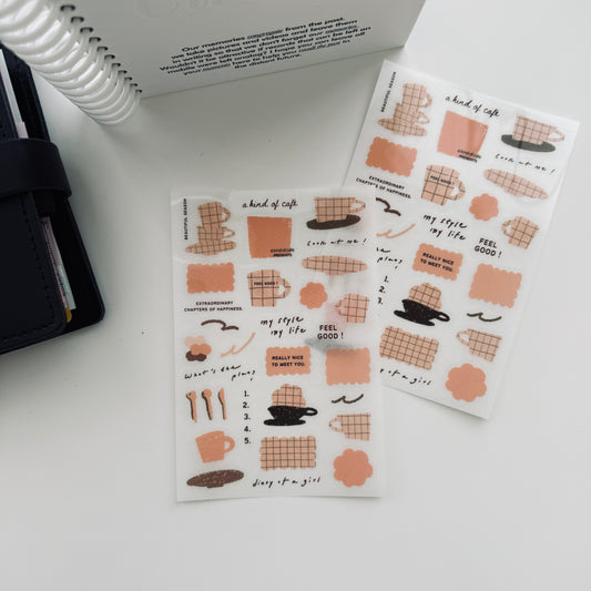 A Kind of Café Tender Moments Transfer Sticker Set