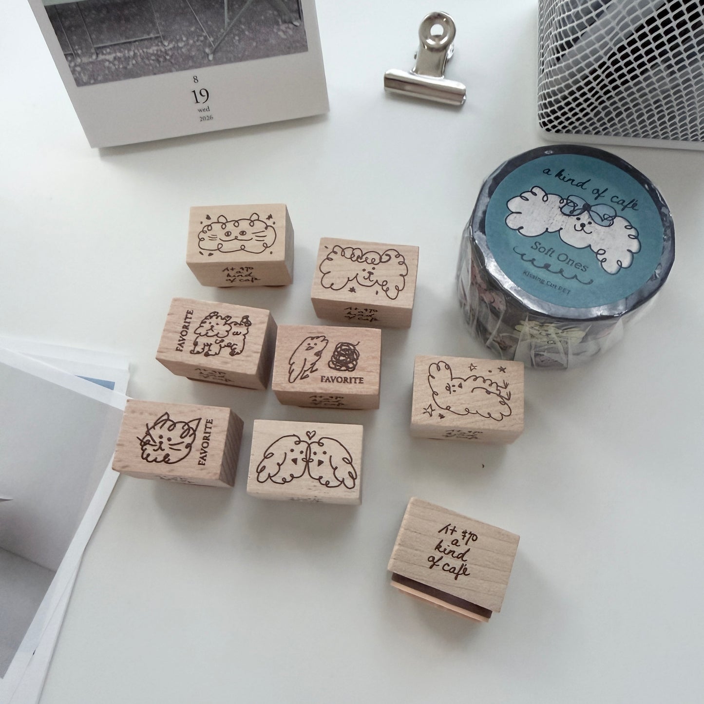 A Kind of Cafe Pompon Friends Stamp Set [ Limited ]