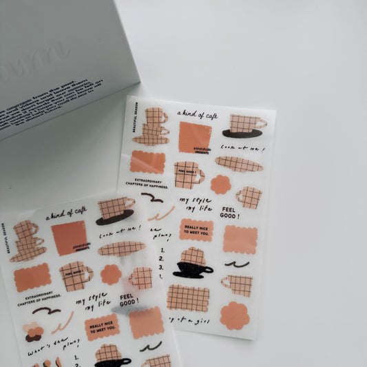A Kind of Café Tender Moments Transfer Sticker Set