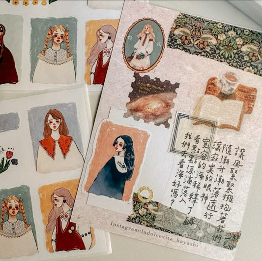 La Dolce Vita Women Portrait Sticker Set