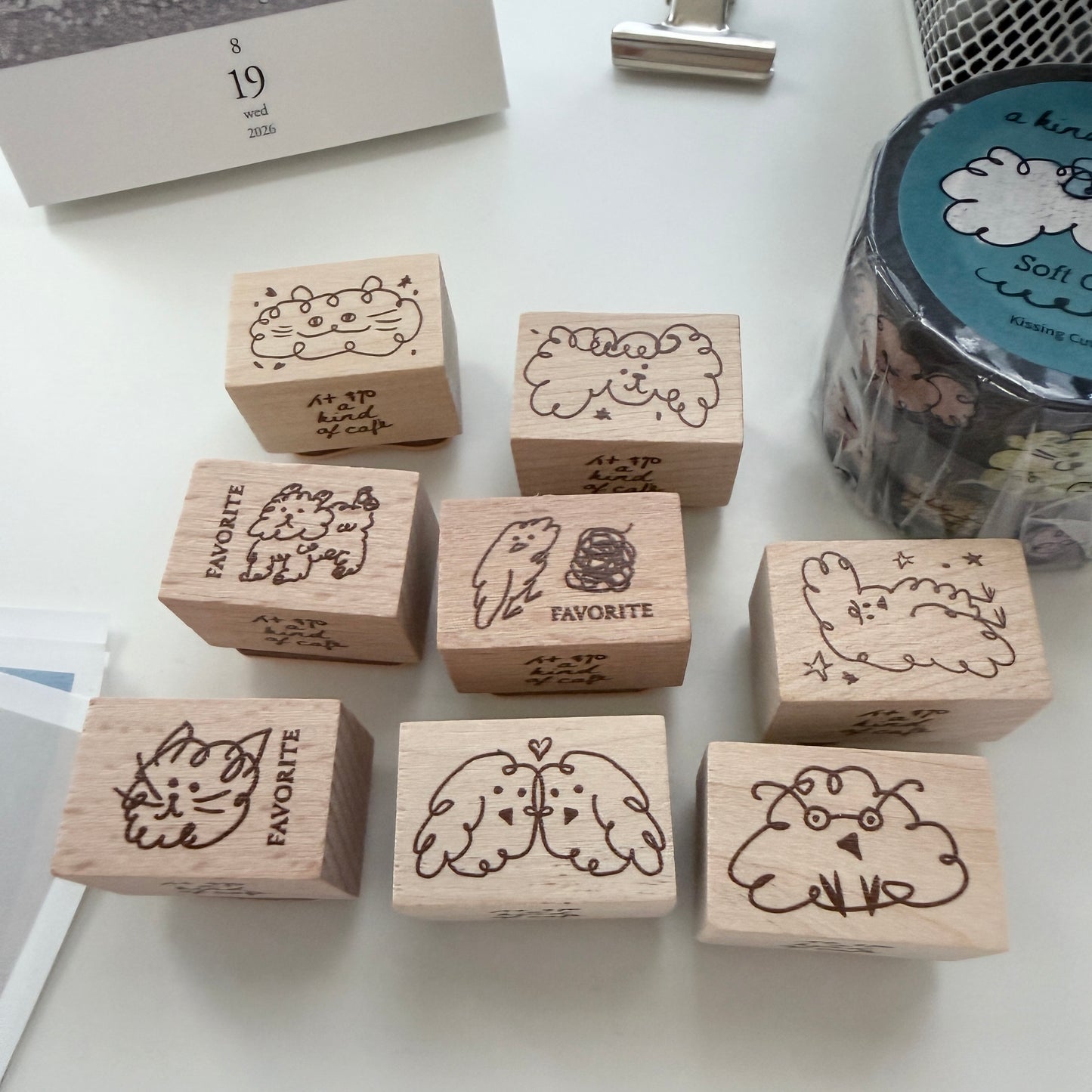 A Kind of Cafe Pompon Friends Stamp Set [ Limited ]