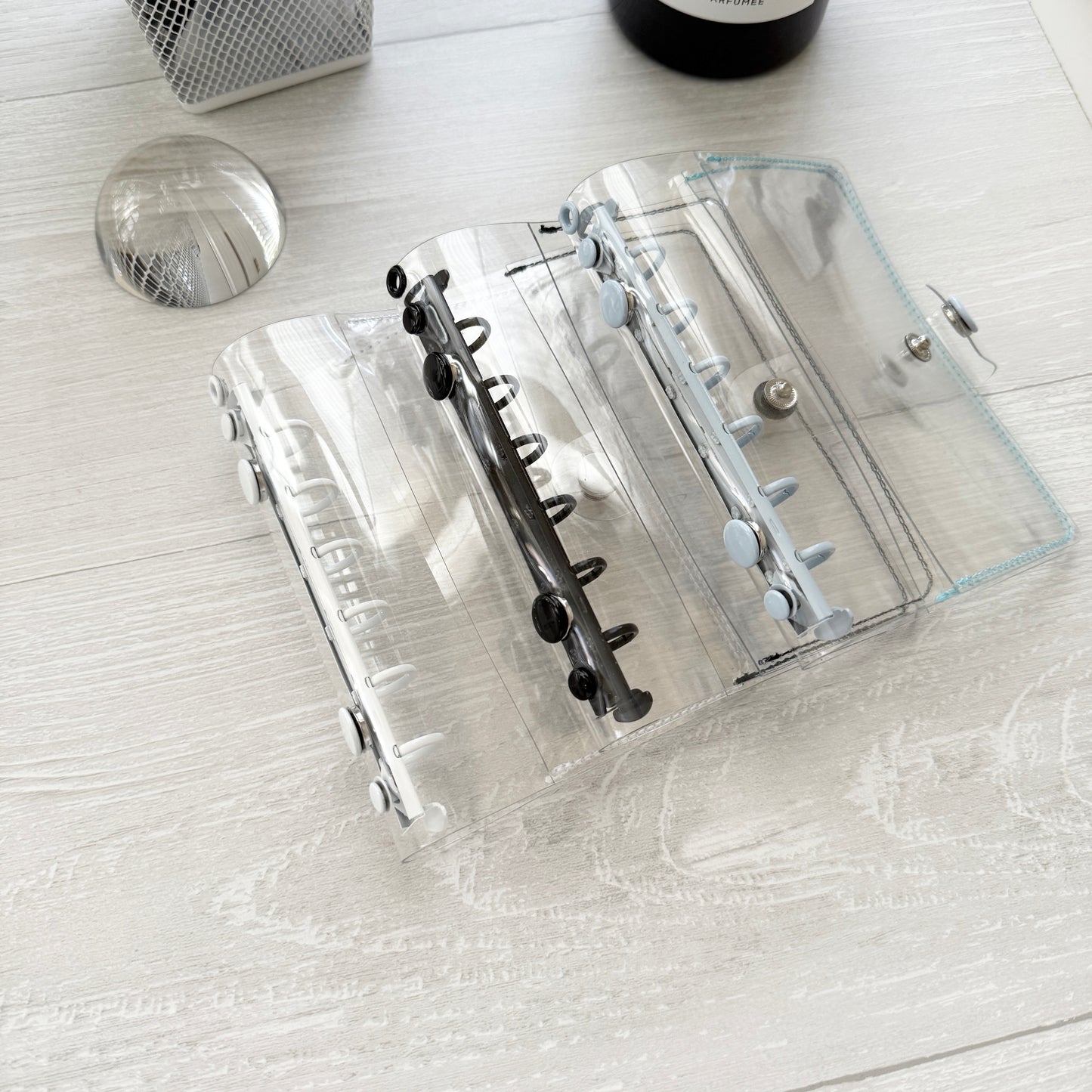 Jeongo Innerside Clear Pocket Size Ring Journal / 3 Colors