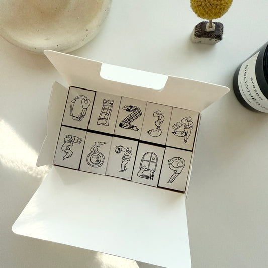 Yamadoro Goodnight Number Stamp Set