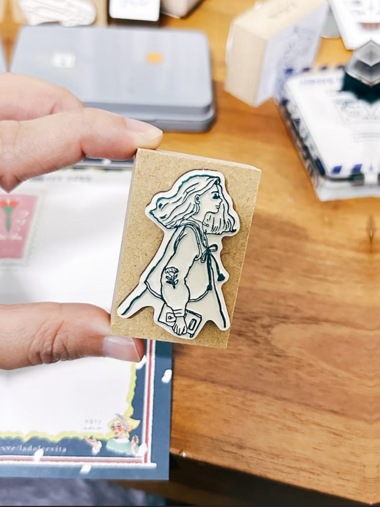 La Dolce Vita Beautiful Girl Rubber Stamp / 4 Designs