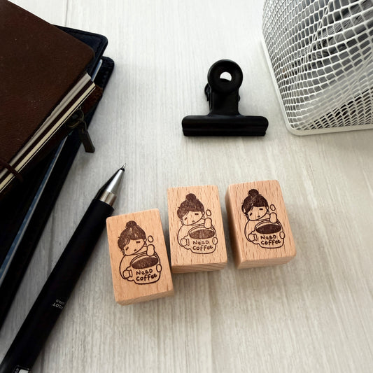 Msbulat 2026 Summer New Rubber Stamp / Need Coffee