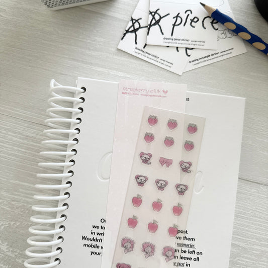 Jeongo Innerside Strawberry Milk Sticker Sheet
