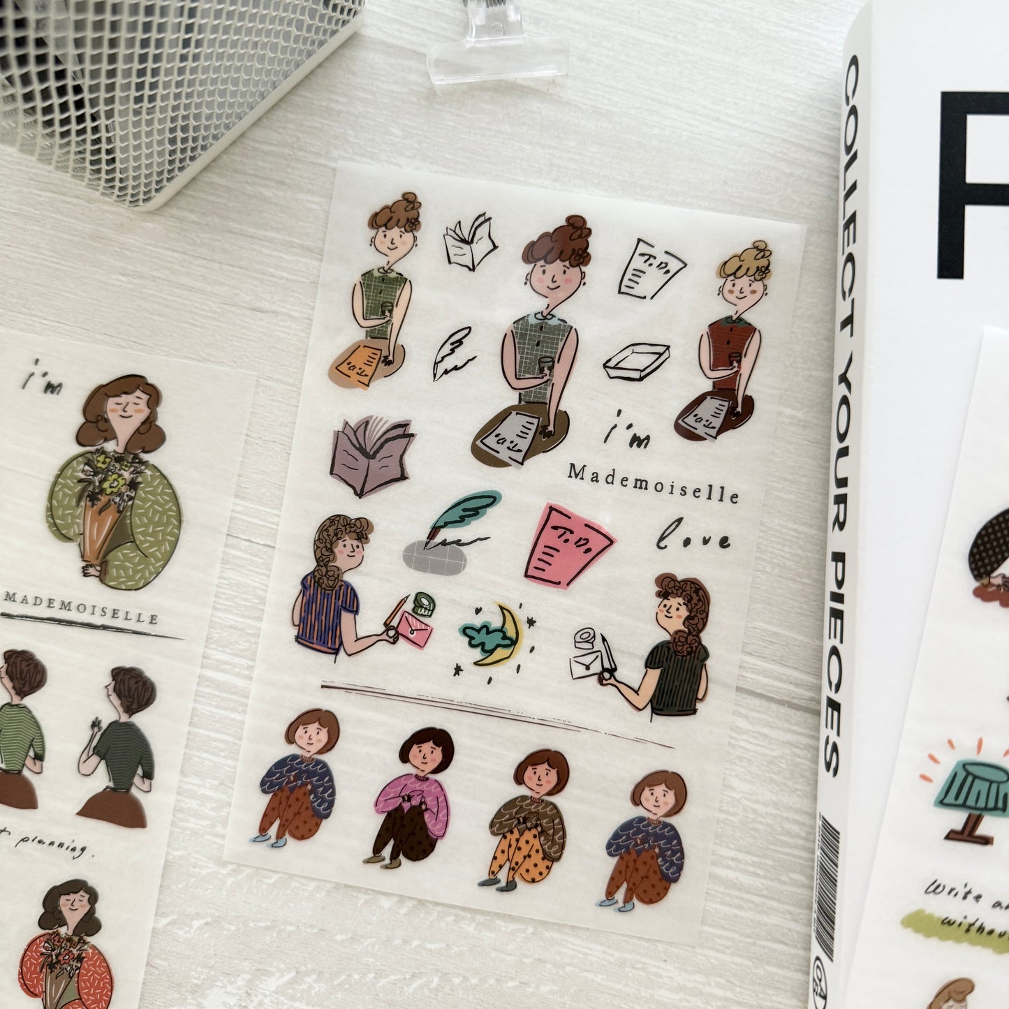 A Kind of Café Mademoiselle Transfer Sticker Pack