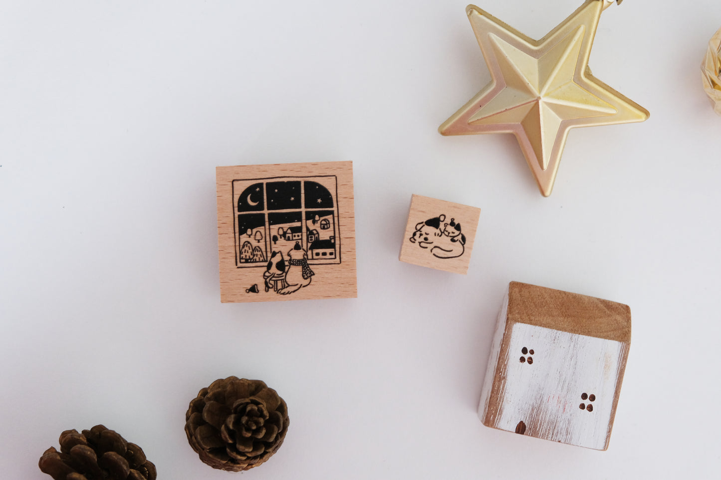 EileenTai.85 2023 Christmas Series COZY HOME Rubber Stamp Set | (B)