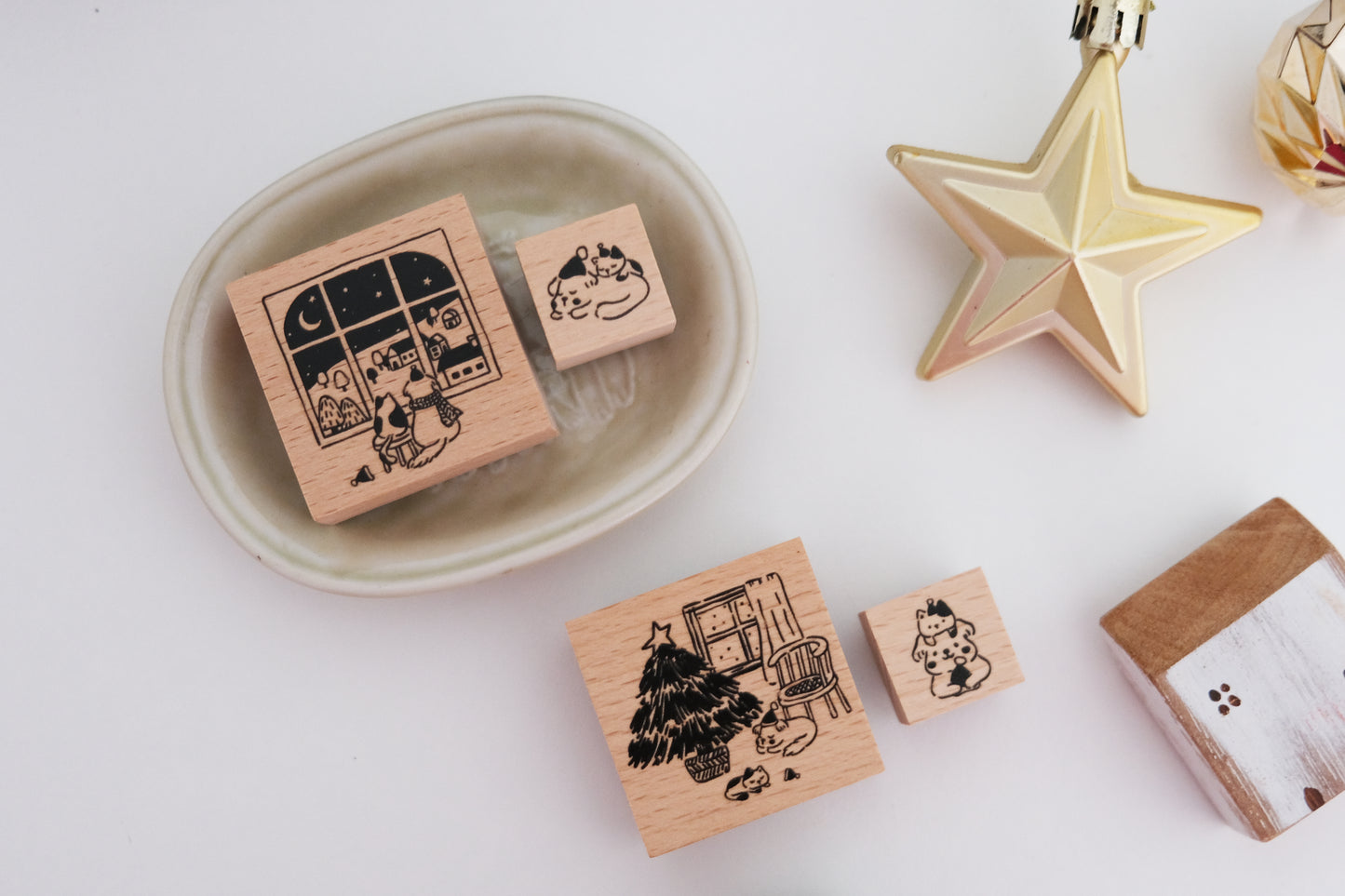 EileenTai.85 2023 Christmas Series COZY HOME Rubber Stamp Set | (B)