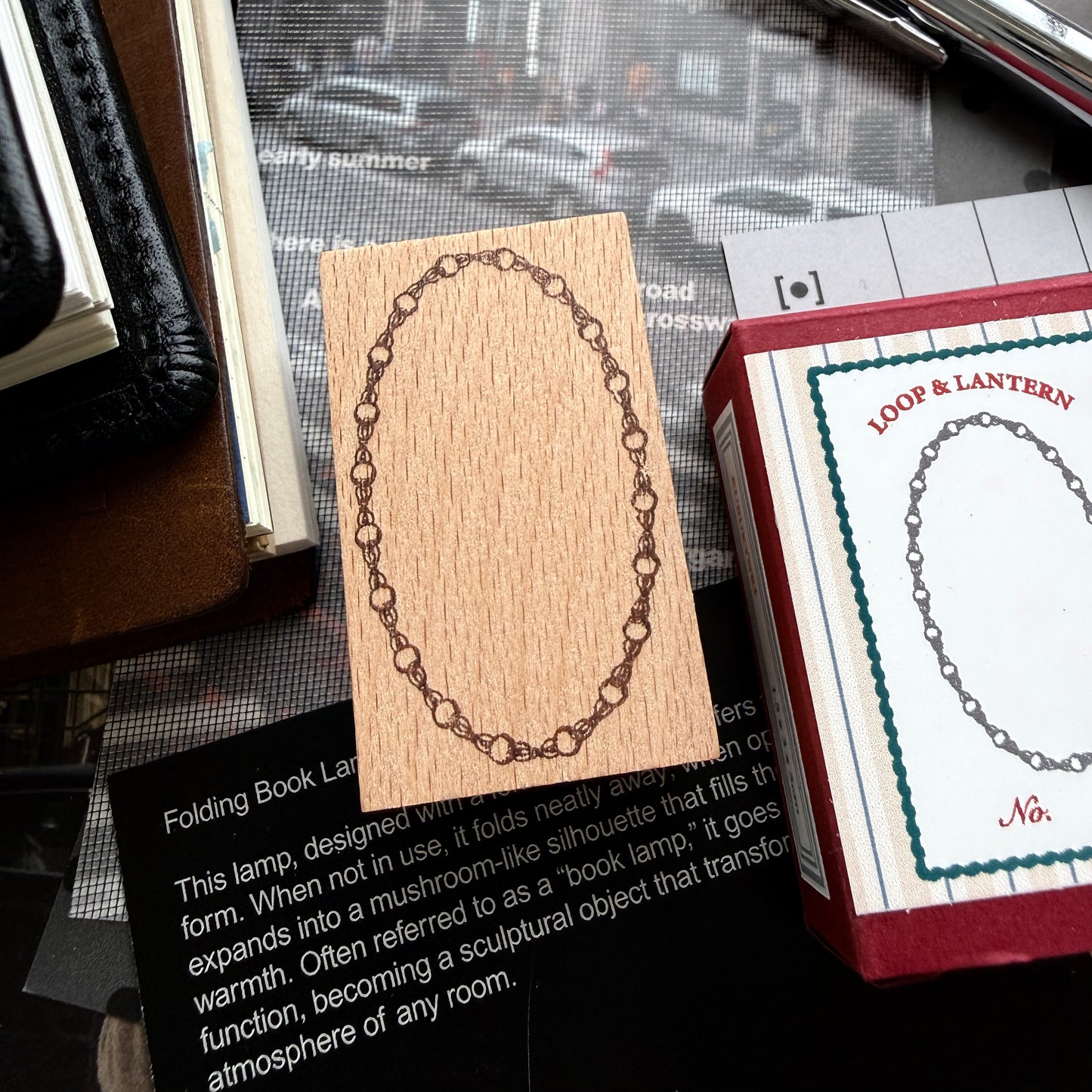 kurukynki Loop & Lantern Beads Frame Rubber Stamp