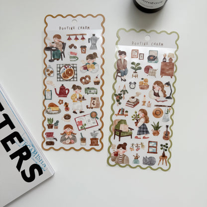 MIND WAVE Routine Charm Sticker / 2 designs