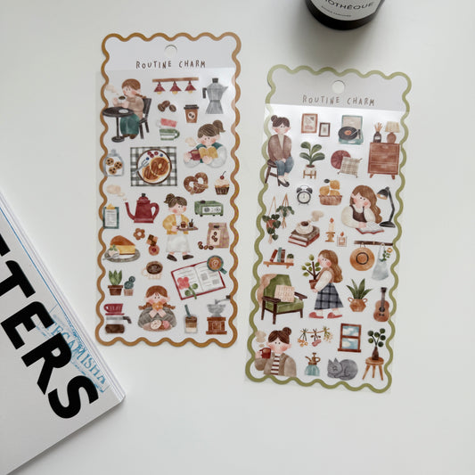 MIND WAVE Routine Charm Sticker / 2 designs