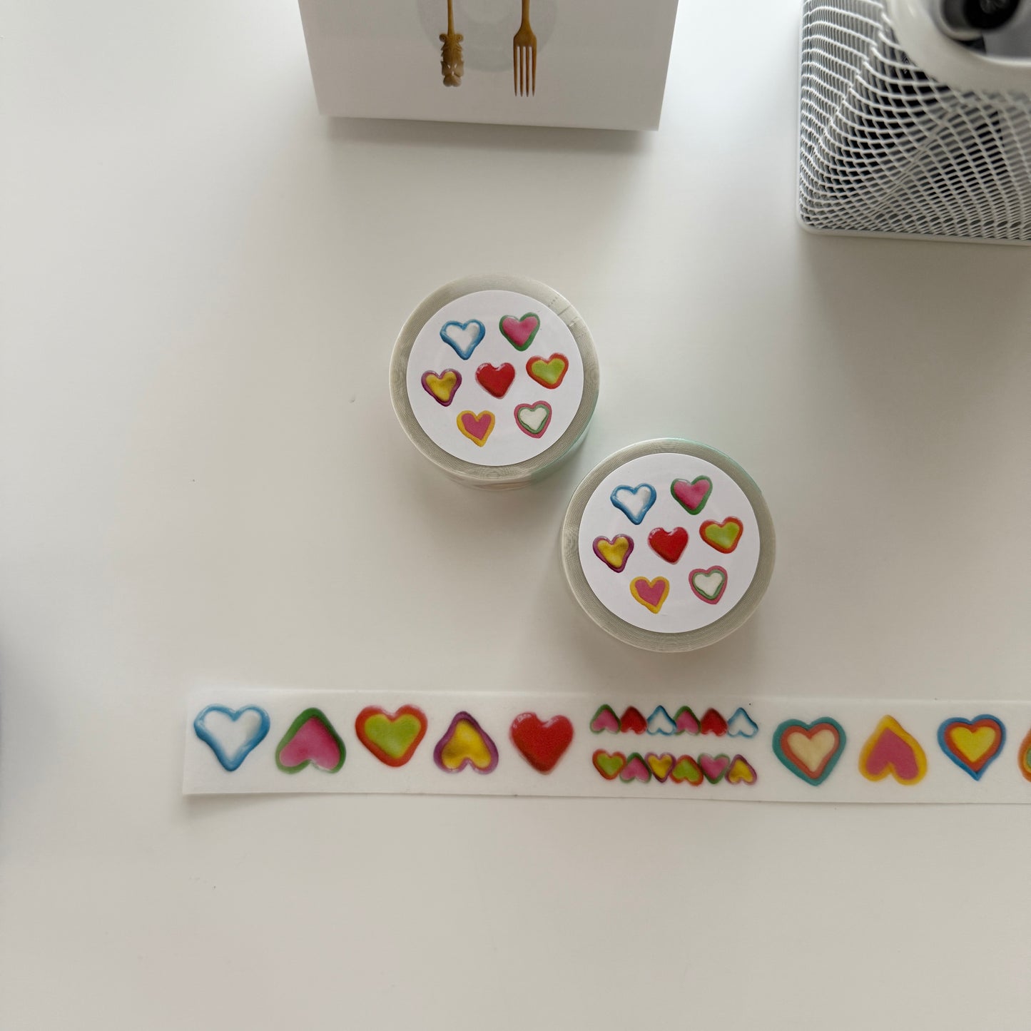 Sosom room Candy Heart Glitter Sticker Roll