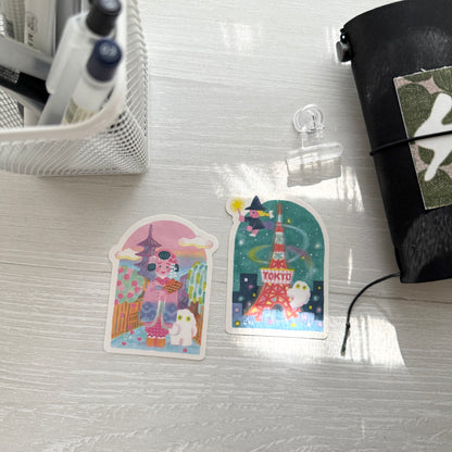 Cozyca Itoi Yuki Die-cut Sticker / Tokyo & Kyoto