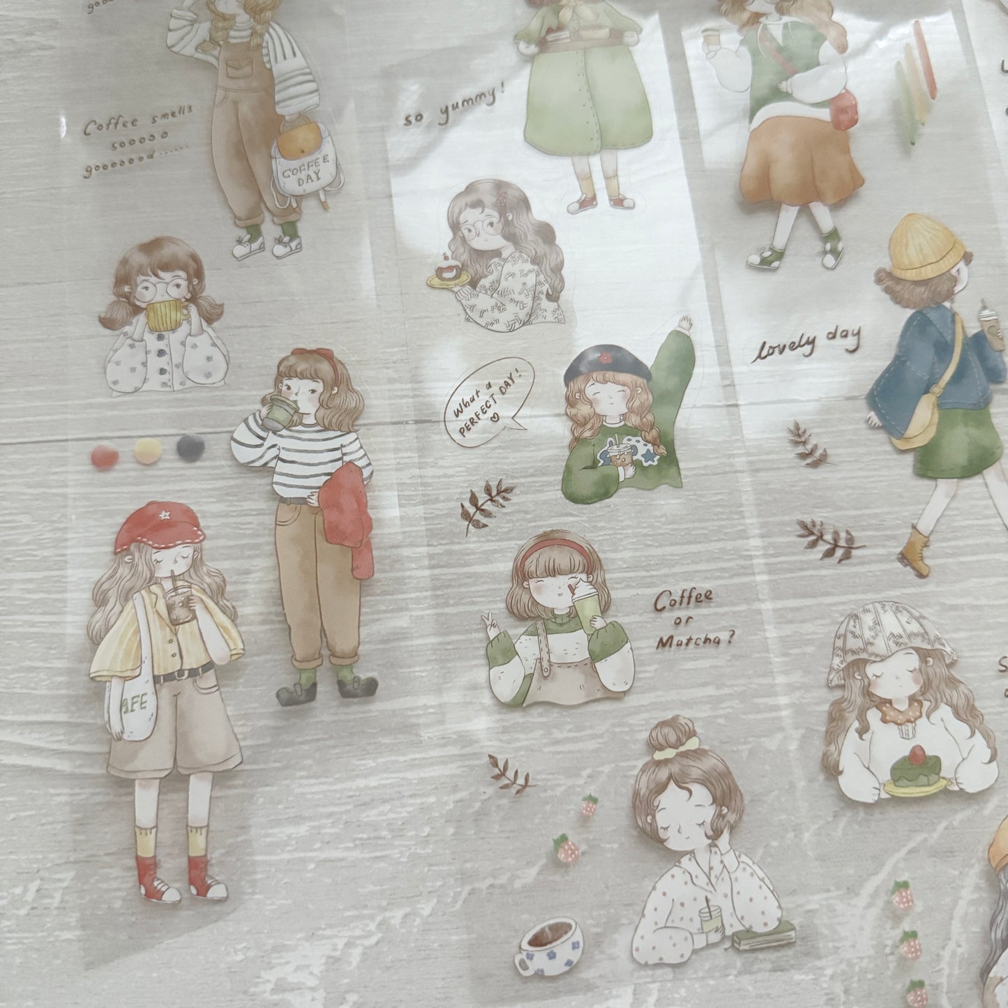 Sho Littlehappiness Let's go Café Hopping Kiss-cut Sticker Roll