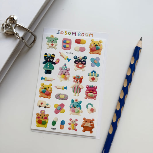 Sosom Room Don't Get Sick Sticker Sheet