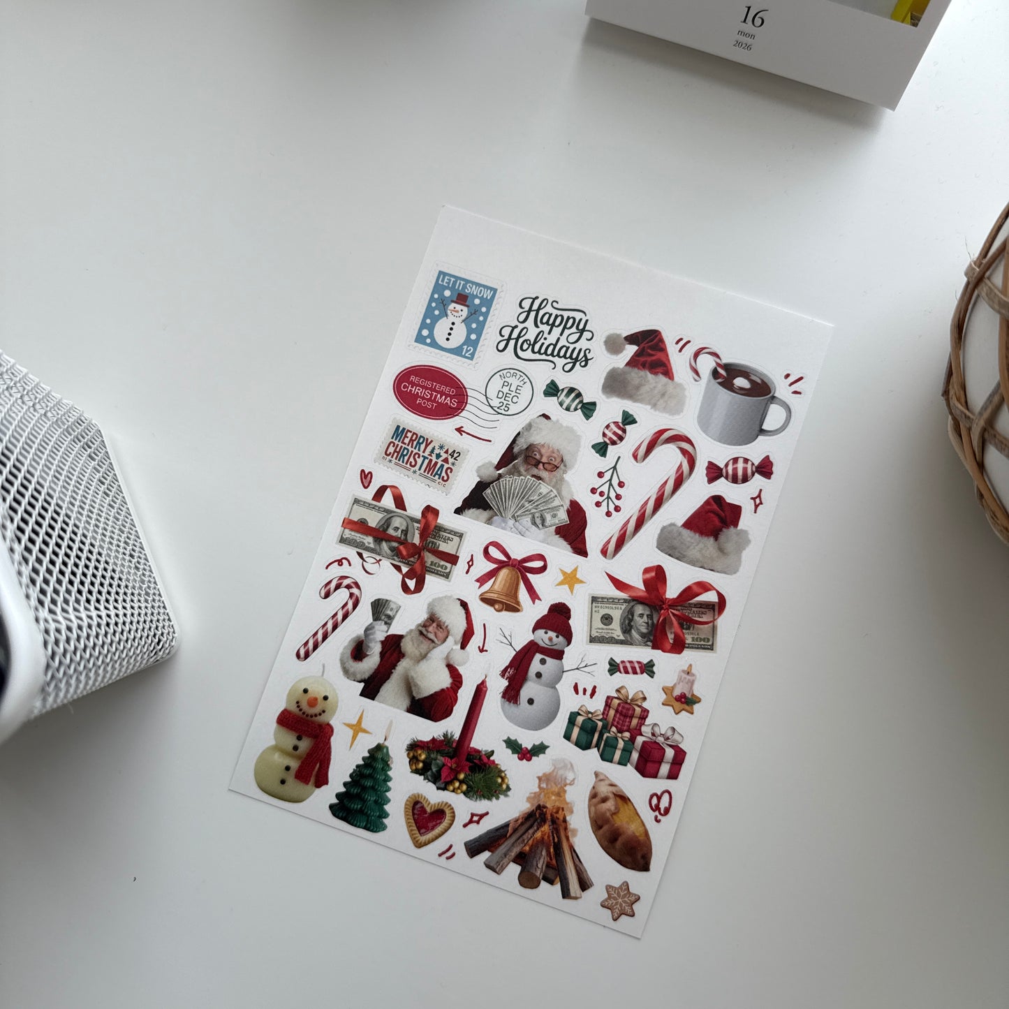 Kmmile Santa & Christmas Object Sticker
