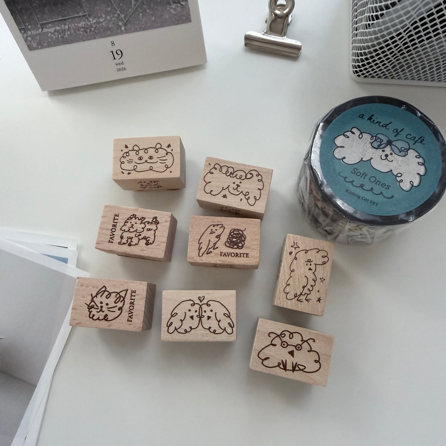 A Kind of Cafe Pompon Friends Stamp Set [ Limited ]