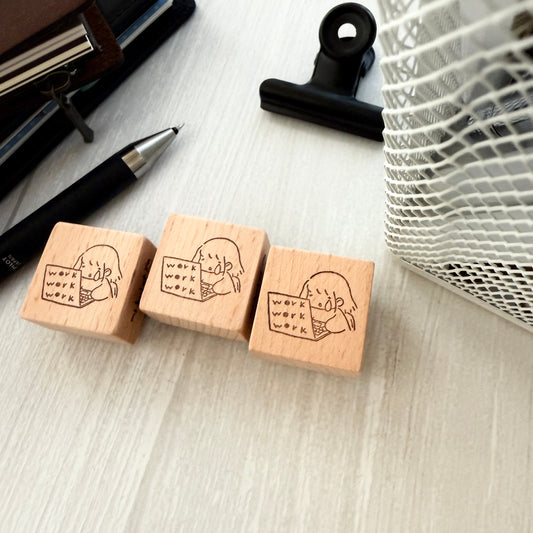 Msbulat 2026 Summer New Rubber Stamp / Work Work Work