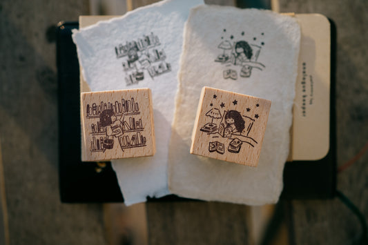 Msbulat x Smidapaper For the Love of Books Rubber Stamp // 2 Designs