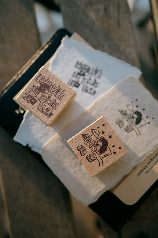 Msbulat x Smidapaper For the Love of Books Rubber Stamp // 2 Designs