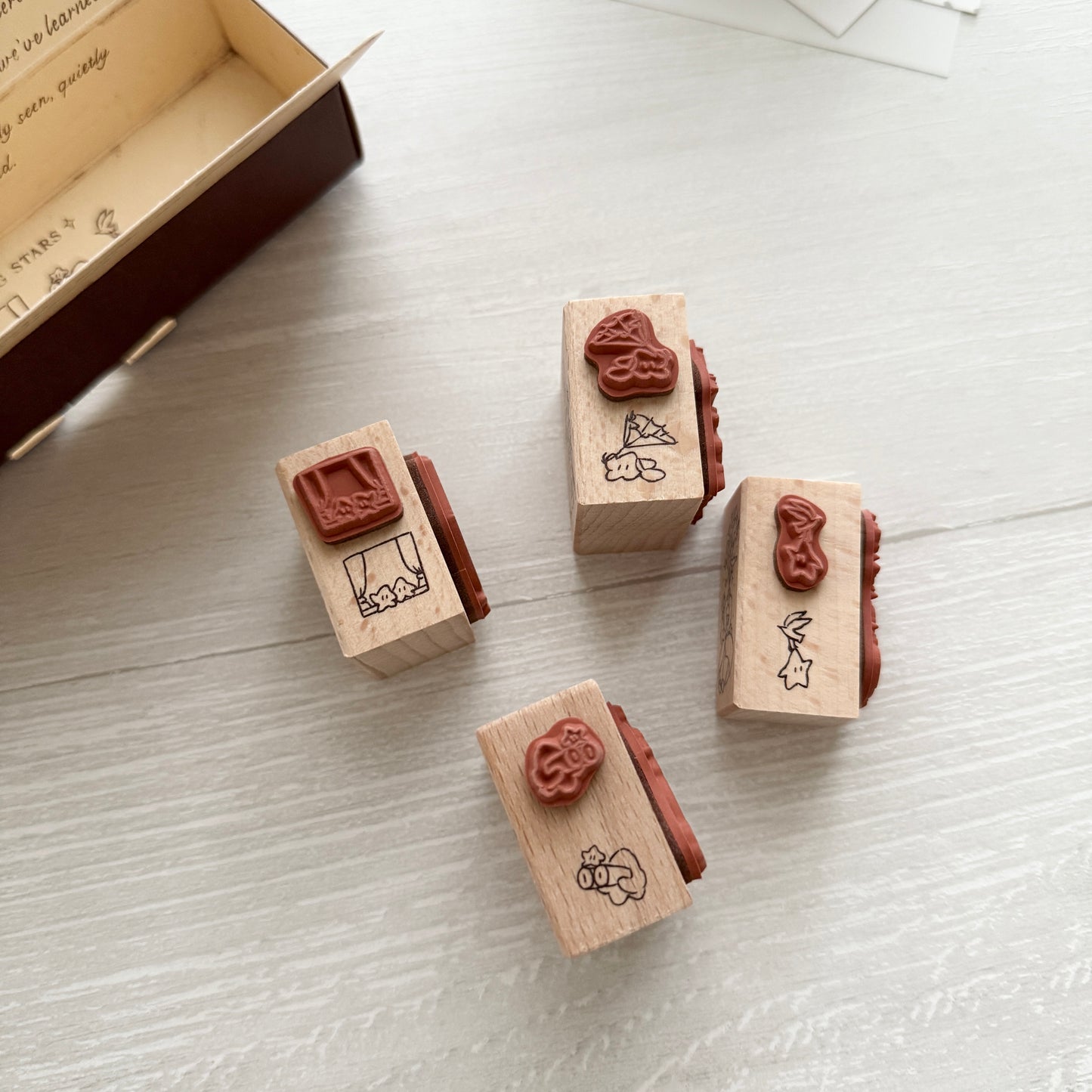 Yamadoro Among Stars 2-in-1 Rubber Stamp / 4 Designs