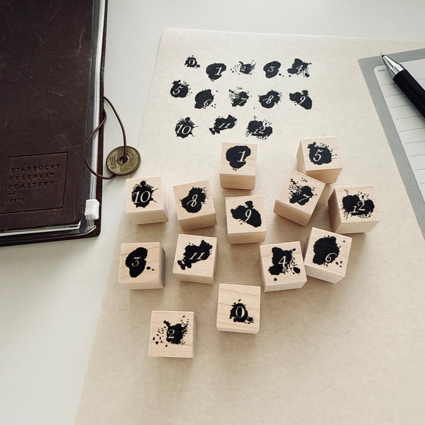 Yoko Kadokawa Ink Stain Number Set