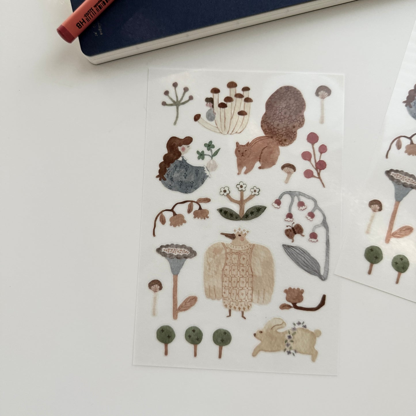 Ivy Snow Blooming Transfer Sticker Set