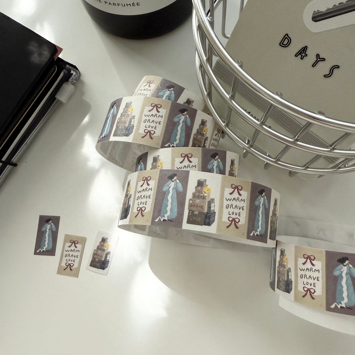 Yamadoro Warm, Brave, & Love Label Sticker Roll