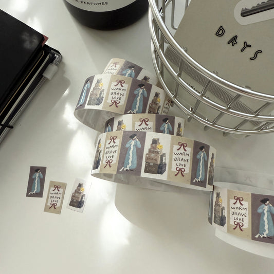 Yamadoro Warm, Brave, & Love Label Sticker Roll