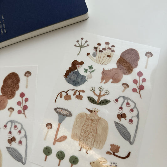 Ivy Snow Blooming Transfer Sticker Set