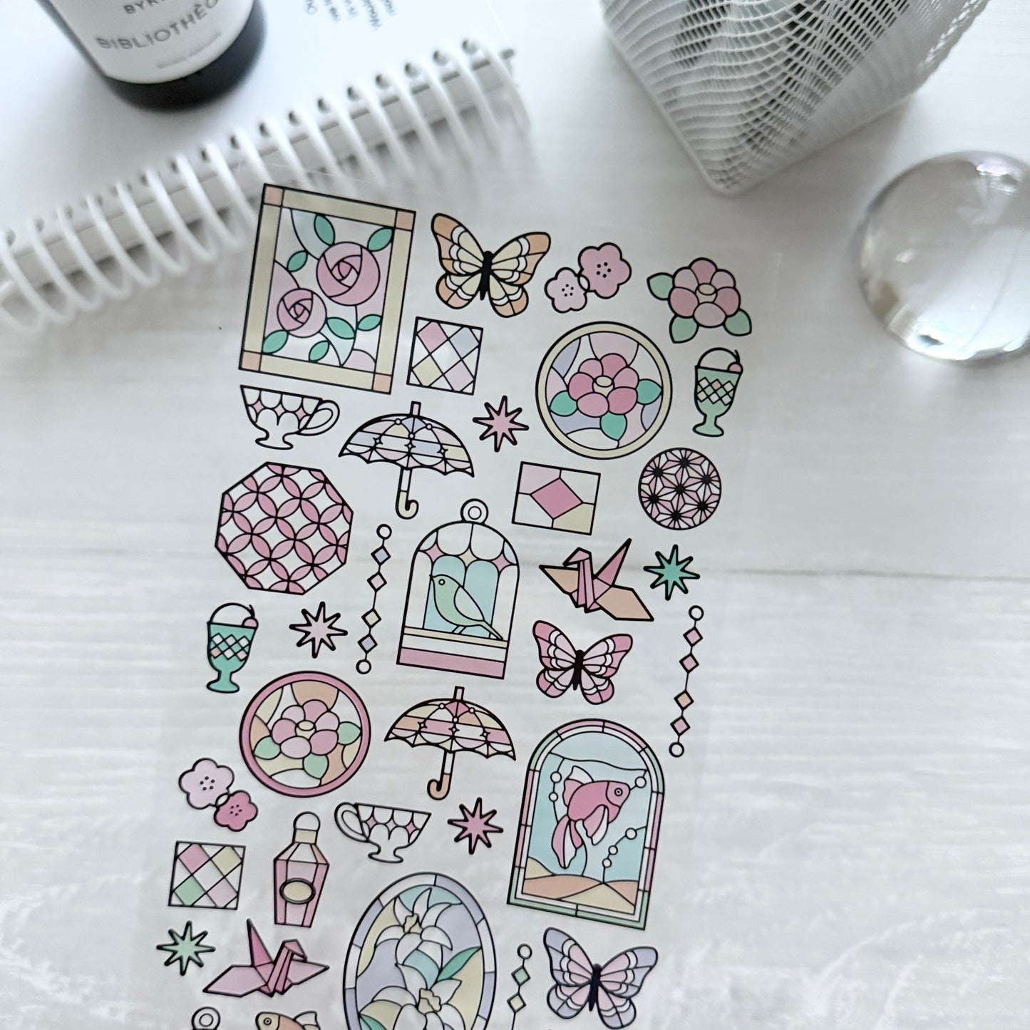 Kamio Japan Stained Glass Sticker / 3 Designs