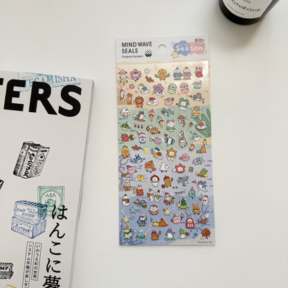 MIND WAVE Seals Sticker Sheet / 3 Designs