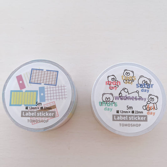 [ PRE-ORDER ONLY ] Tomoshop Label Sticker Roll / 2 Designs