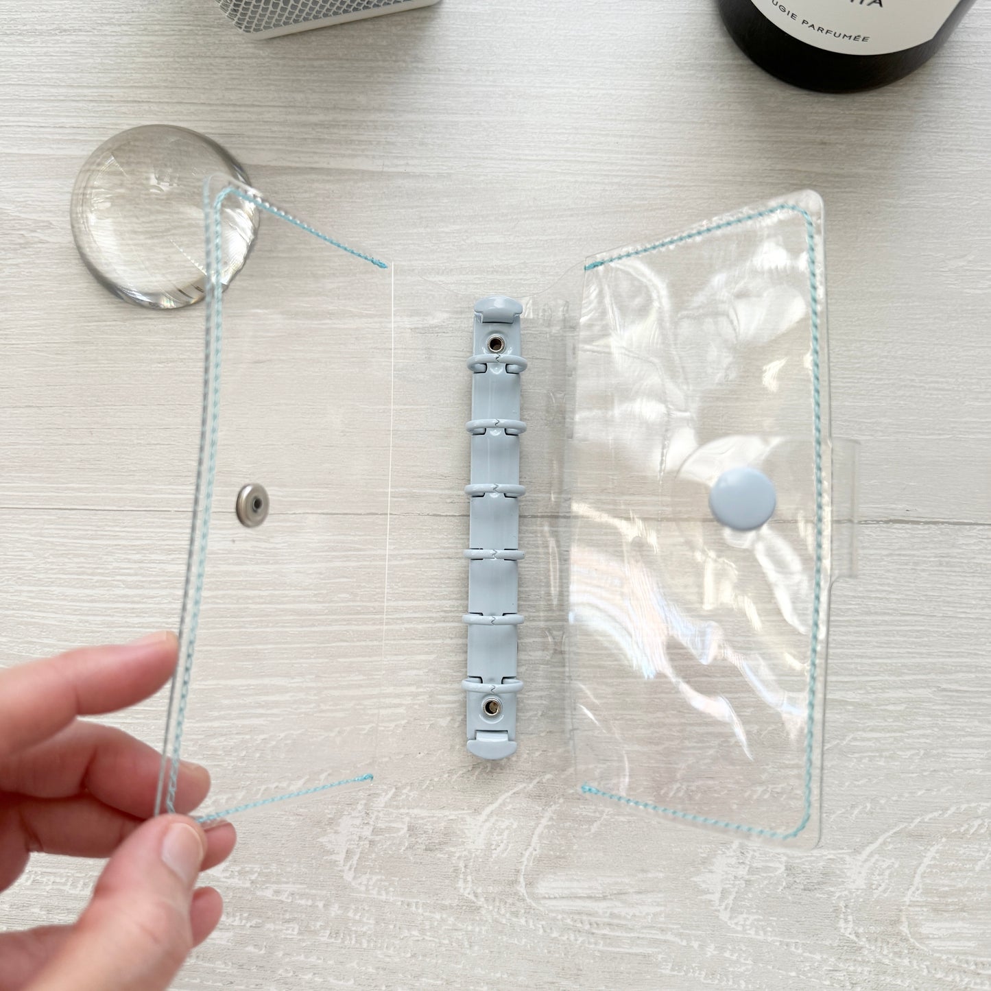 Jeongo Innerside Clear Pocket Size Ring Journal / 3 Colors