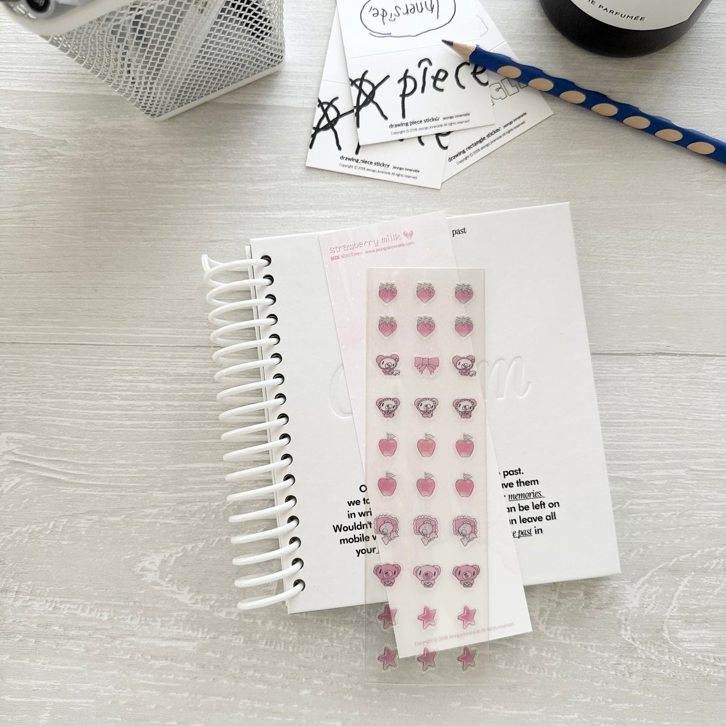 Jeongo Innerside Strawberry Milk Sticker Sheet