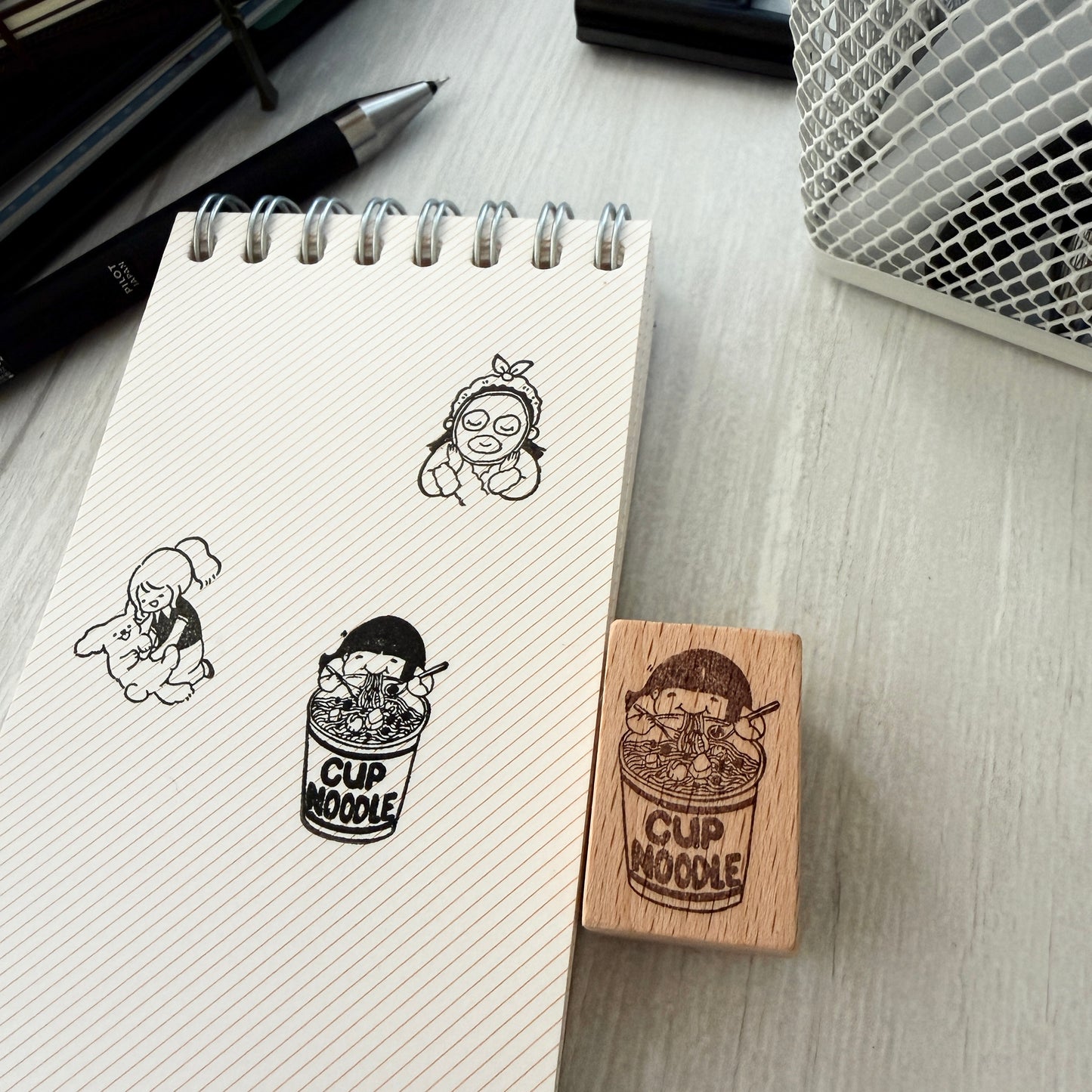 Msbulat 2026 Summer New Rubber Stamp / In the mood for noodles