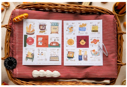 OURS Bakery Cheers Stamp Sticker Set