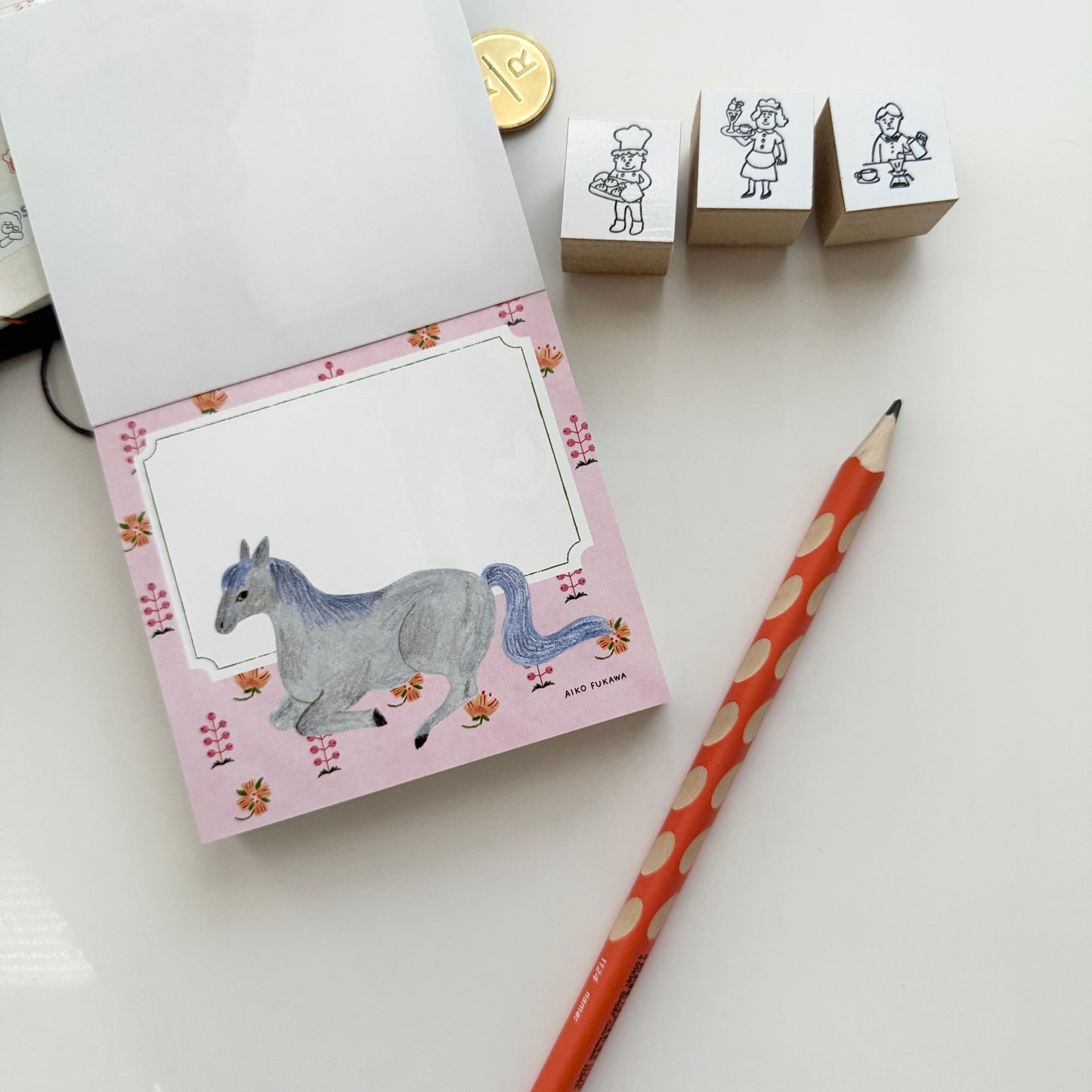 Cozyca Memo Block / Flower and Animals