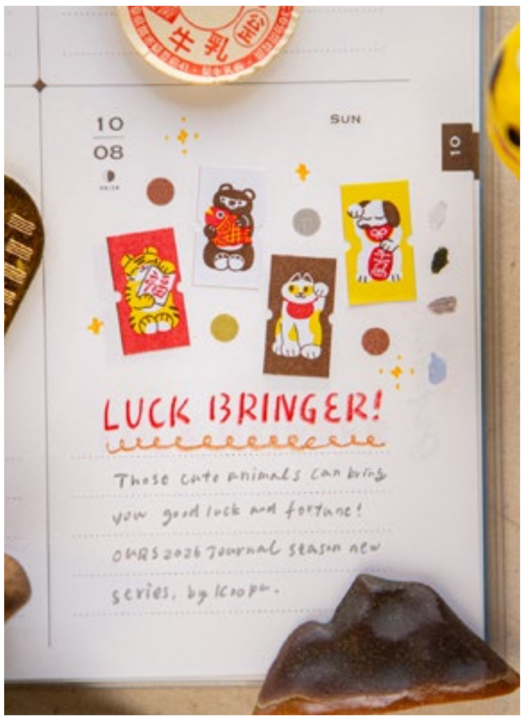 [ PRE-ORDER ] OURS Little Lucky Friends Label Sticker Roll