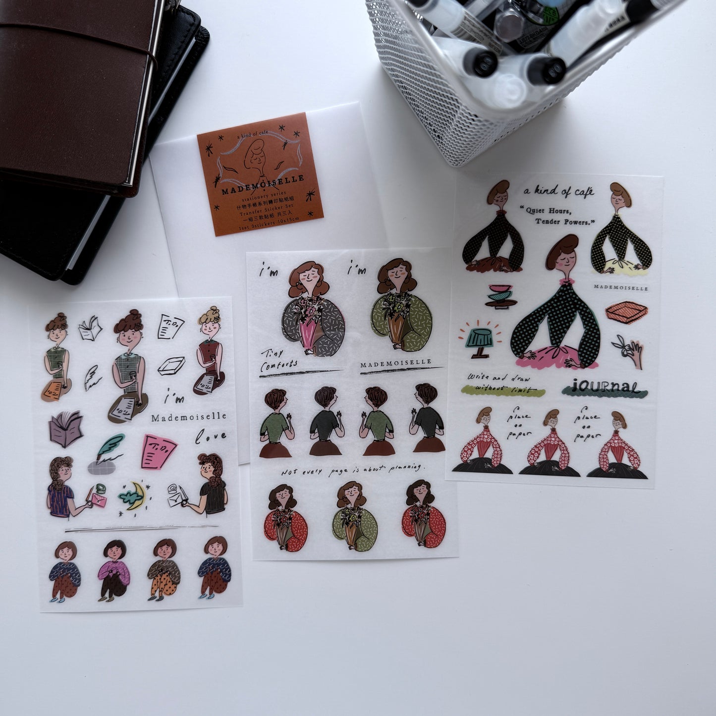 A Kind of Cafe Mademoiselle Transfer Sticker Pack