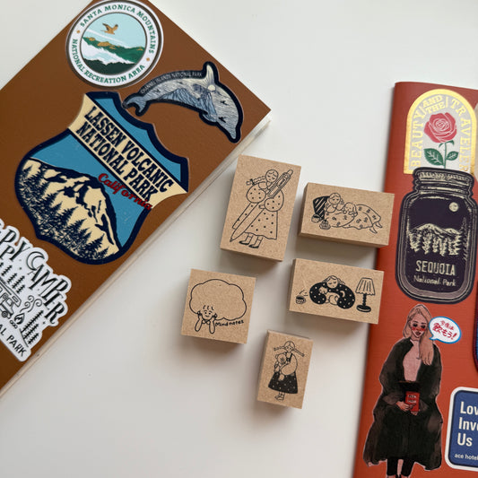 Stamp Marche Girl Stamp / 4 Designs