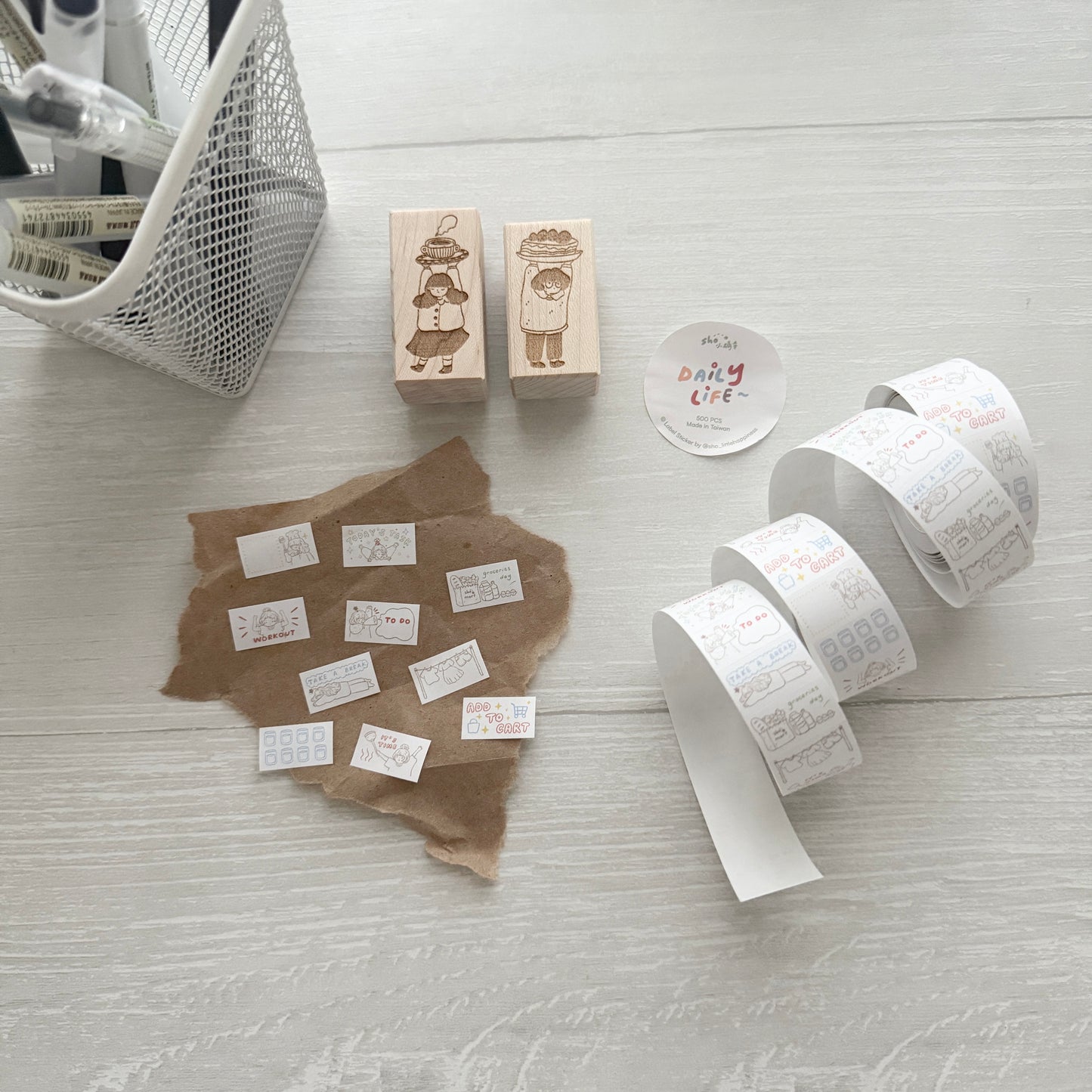 Sho Littlehappiness Daily Life Label Sticker Roll