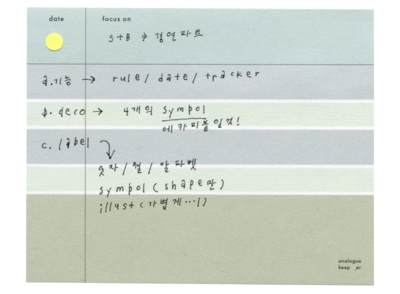 Analogue Keeper 2025 NEW Free Memo / 3 Sizes