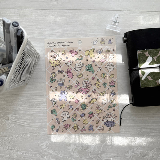 Cozyca Odoru Odoru Minna Kitazawa Heisuke Large Sticker Sheet