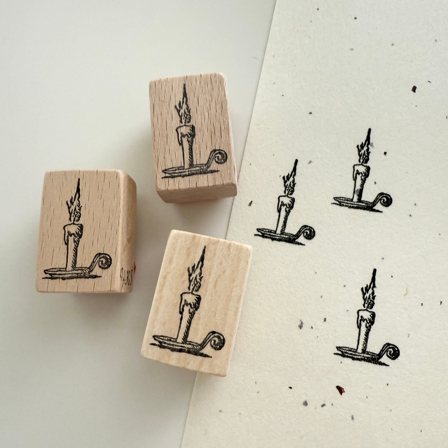 Yoko Kadokawa Candle Rubber Stamp