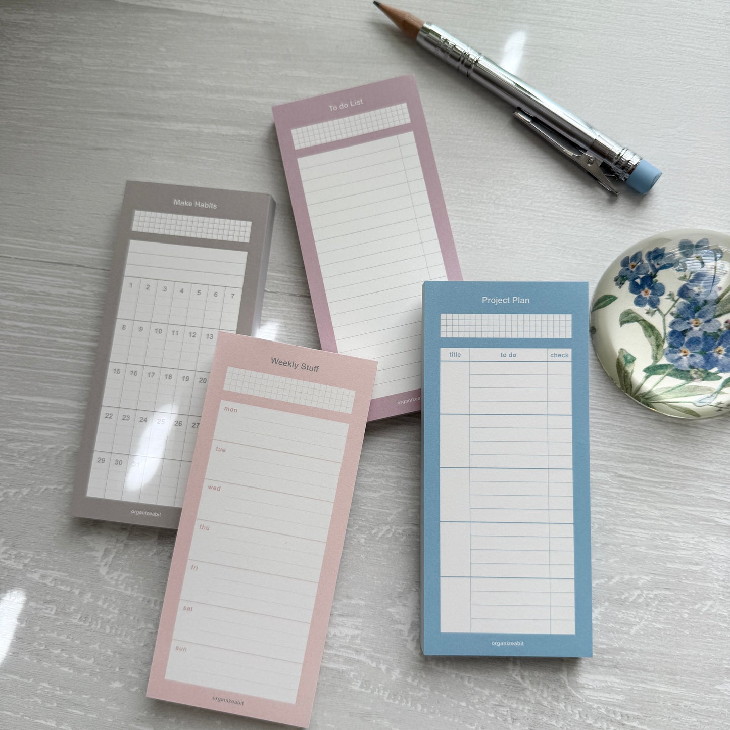 Organize a bit Life Record Memo / 4 Designs