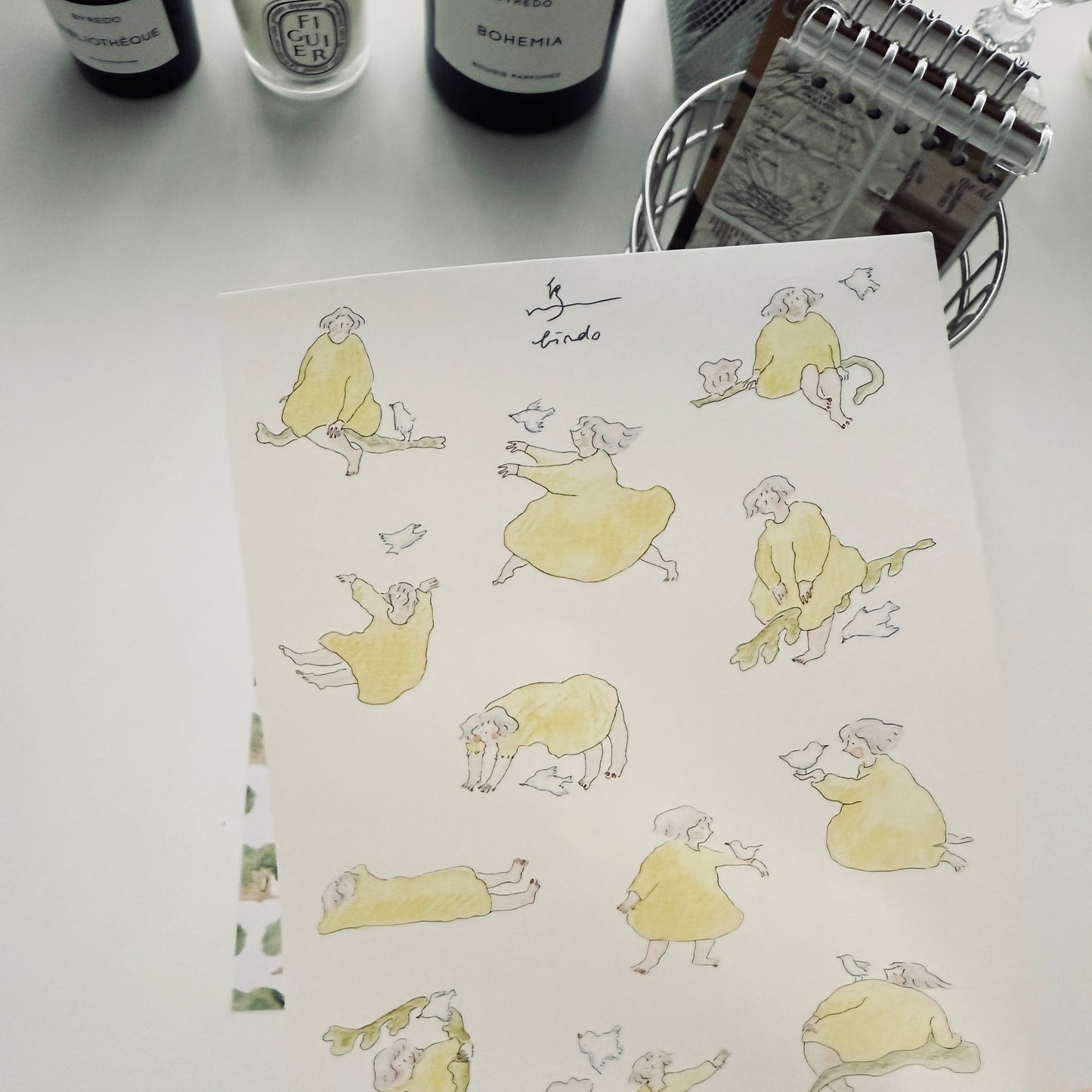 Dodolulu Birds Washi Sticker Sheet