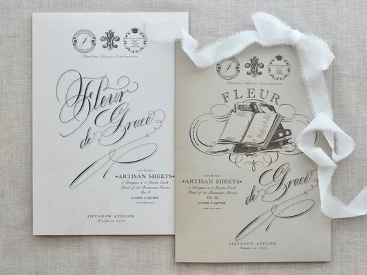 Jieyanow Atelier Fleur de Grace Artisan Sheets / 2 Designs