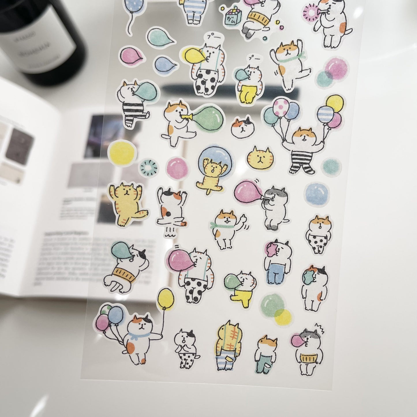 MIND WAVE Sticker / Goro Cat Celebrate